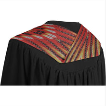 Load image into Gallery viewer, Fire Feather Red Graduation Stole
