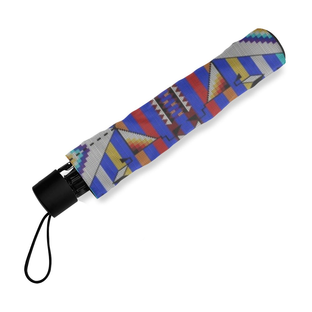 Medicine Blessing Blue Foldable Umbrella