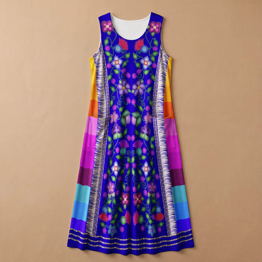 Beaded Offering Blue  1 Sleeveless Dress