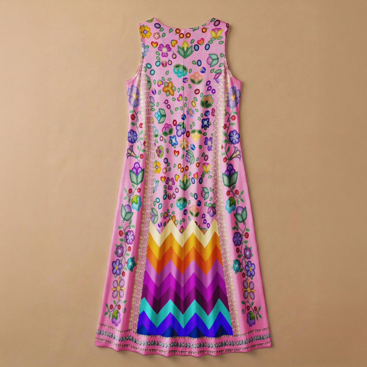 Beaded Offering Pink 2 Sleeveless Dress