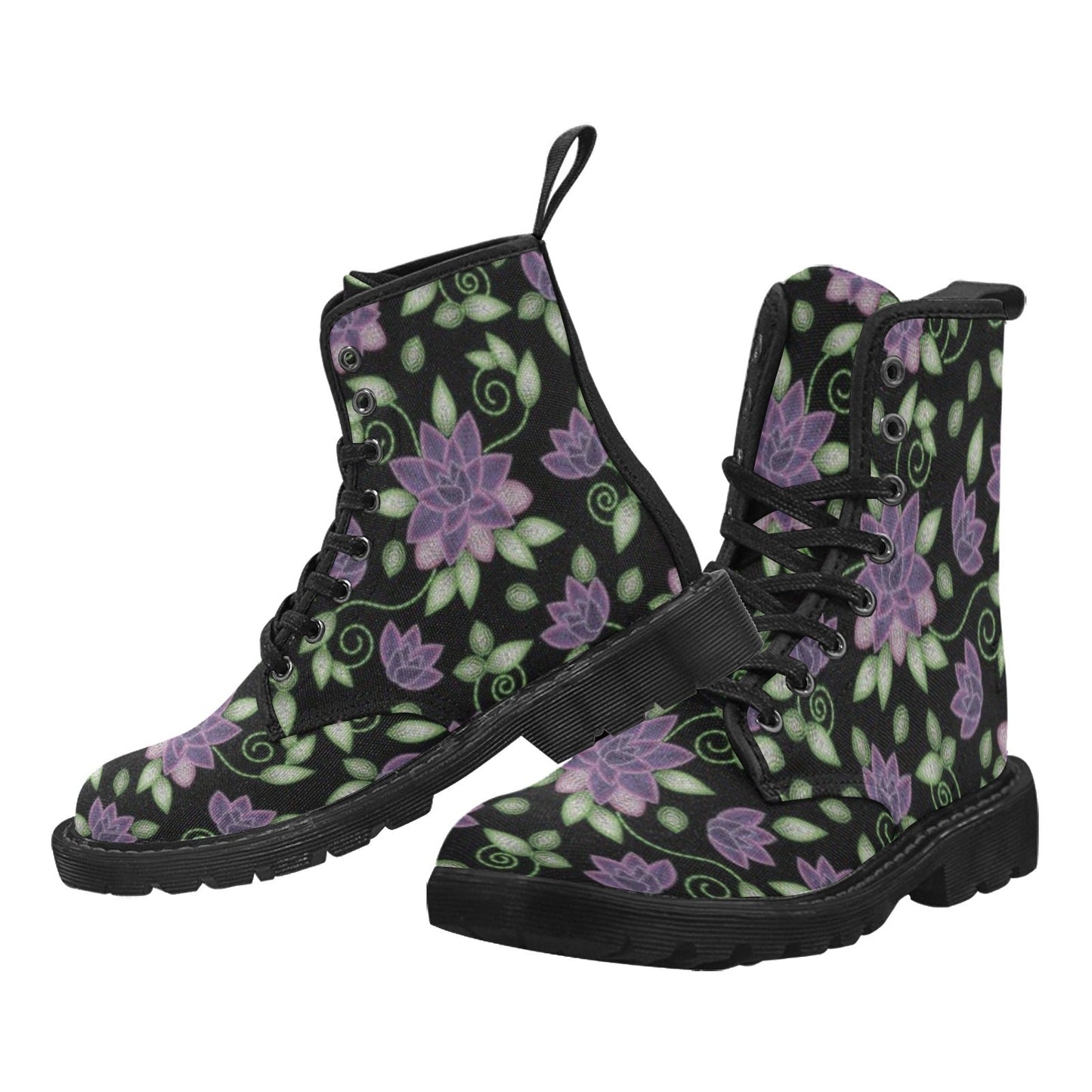 Purple Beaded Rose Boots for Men