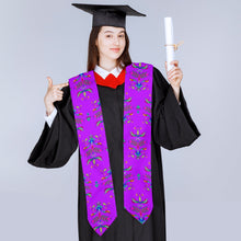 Load image into Gallery viewer, Dakota Damask Purple Graduation Stole
