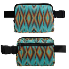 Load image into Gallery viewer, Fire Feather Turquoise Belt Bag
