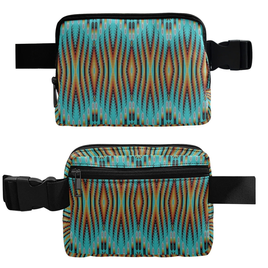 Fire Feather Turquoise Belt Bag