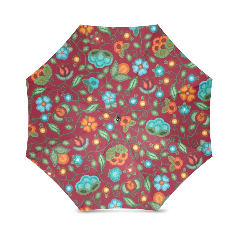 Prairie Fire Petals Red Foldable Umbrella