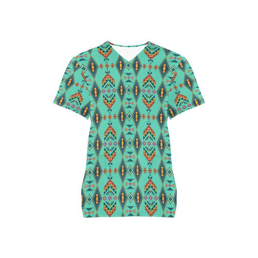 Travois Tipi Smoky Sky Scrub Top