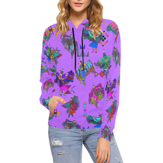Women's Fancy Dancers Purple Hoodie for Women