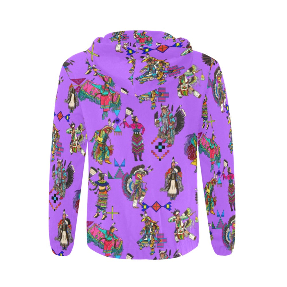 Grand Entry Dancers Purple Zip Hoodie