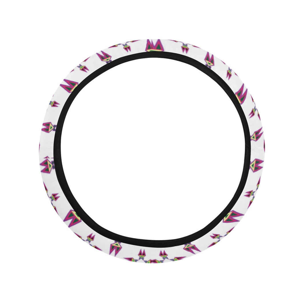 Four Directions Lodge Flurry Steering Wheel Cover with Elastic Edge