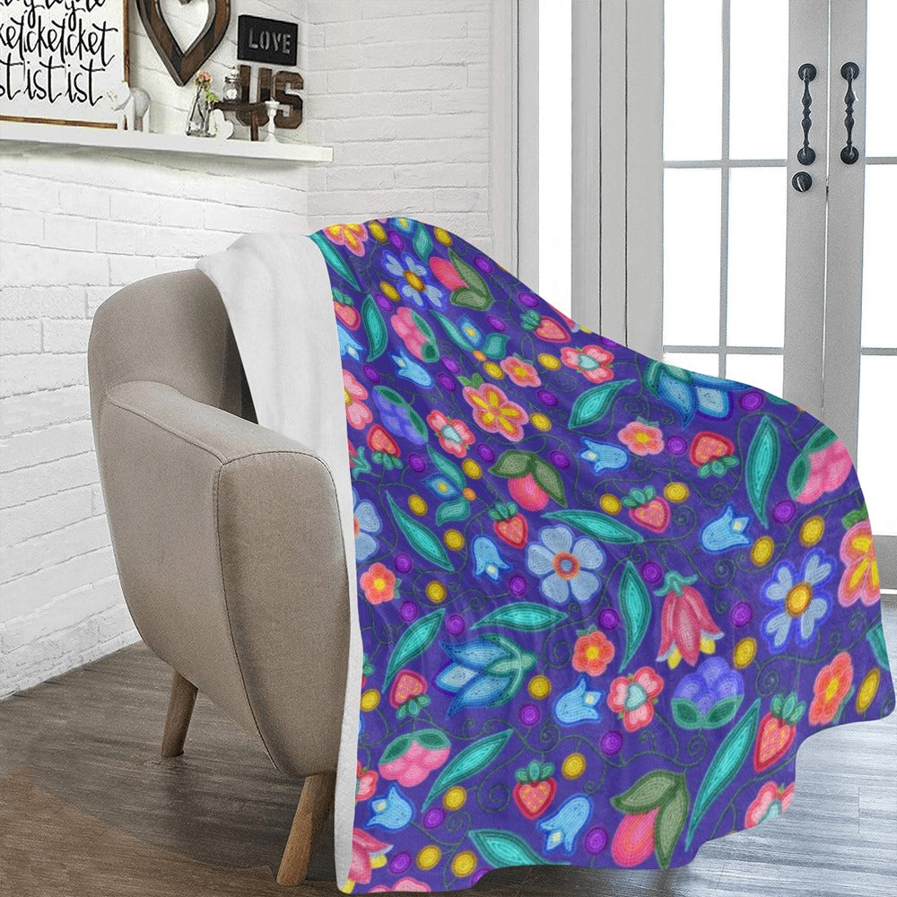 Sweet Offering Indigo X-Large Micro Fleece Blanket