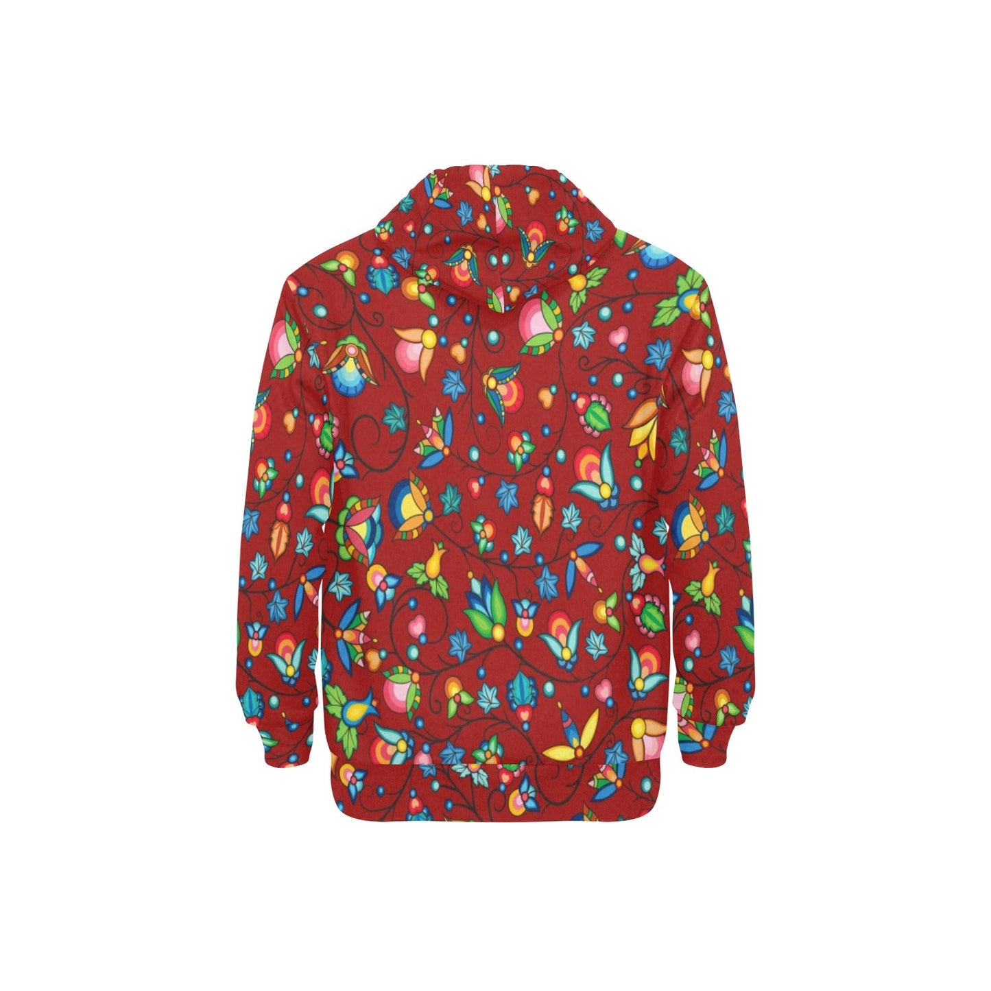 Prairie Plains Spirit Red Men's Long Sleeve Fleece Hoodie