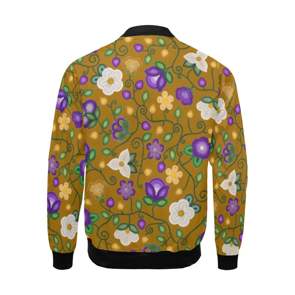 Midnight Moss Bloom Toffee Bomber Jacket