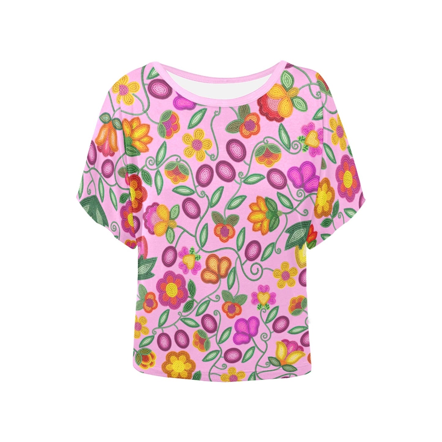 Boreal Bounty Pink Batwing Blouse