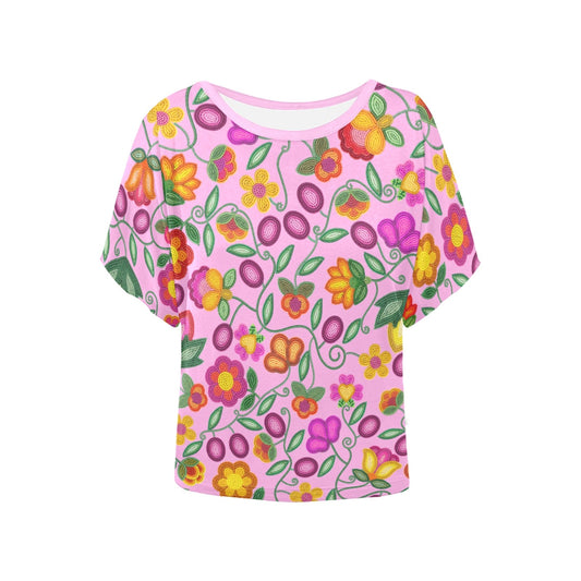 Boreal Bounty Pink Batwing Blouse