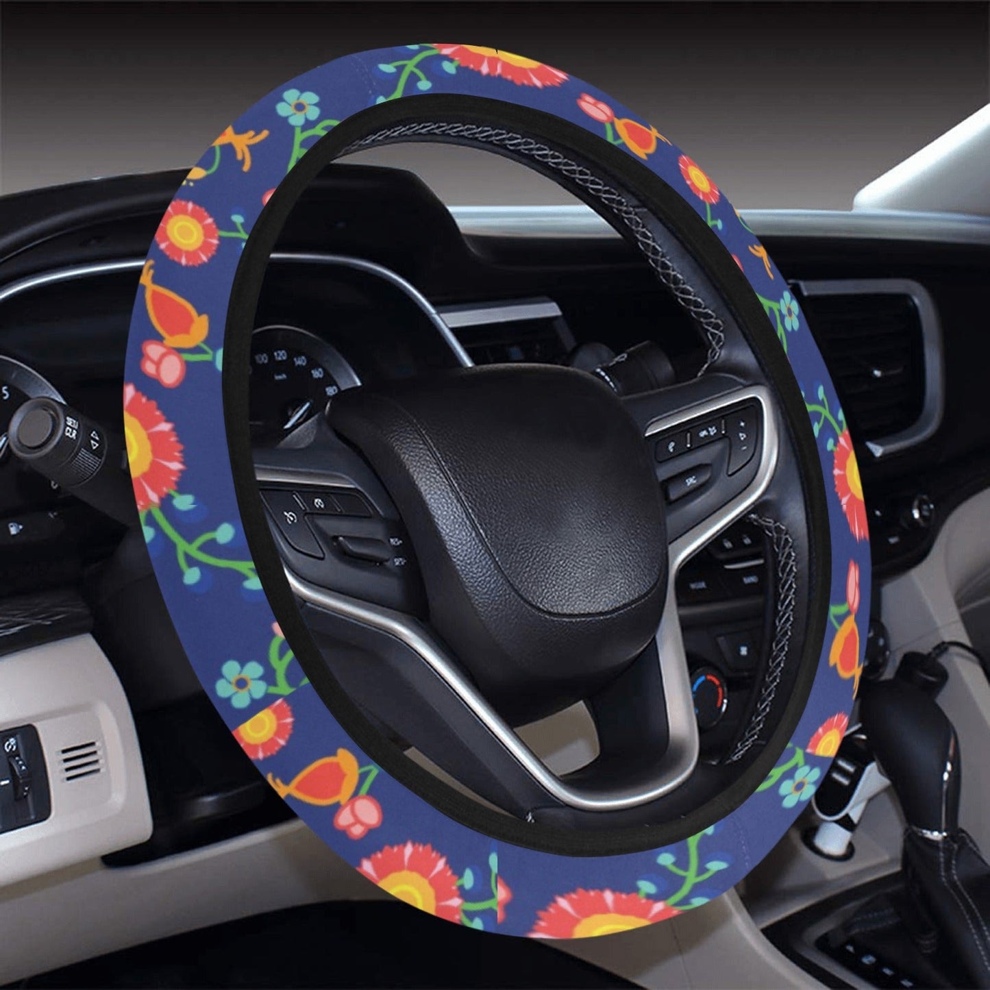 Bee Spring Twilight Steering Wheel Cover with Elastic Edge