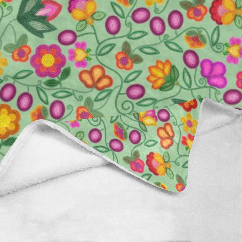 Boreal Bounty Green X-Large Micro Fleece Blanket