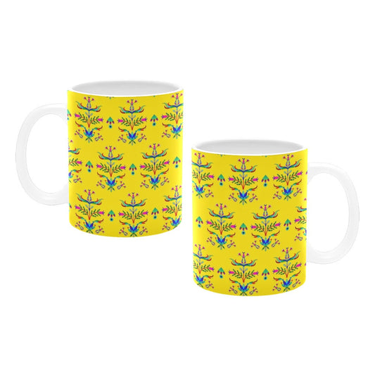 Dakota Damask Yellow Mug