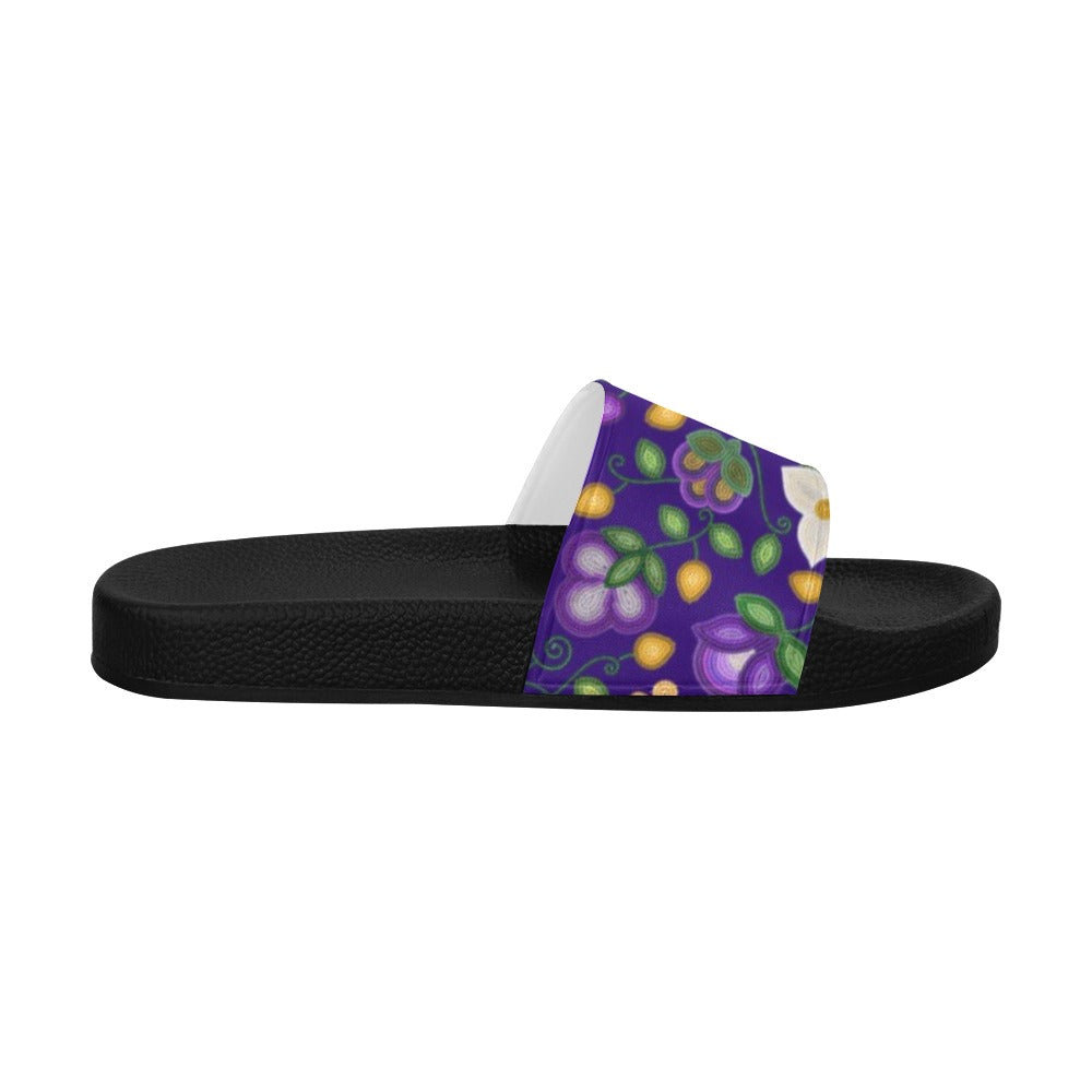 Midnight Moss Bloom Aubergine Men's Slide Sandals