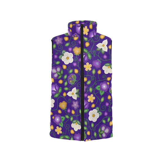 Midnight Moss Bloom Aubergine Padded Vest