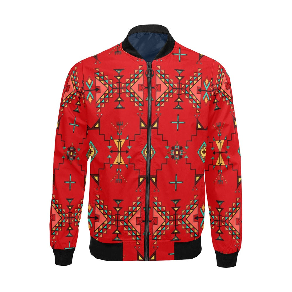 Thunder Flight Red Bomber Jacket for Men