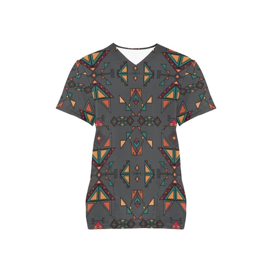 Arrow dawn Gray Scrub Top