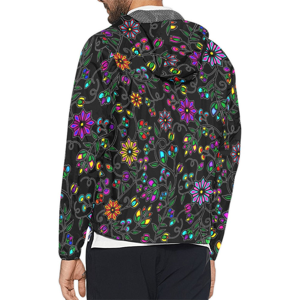 Prairie Paintbrush Black Men's Windbreaker