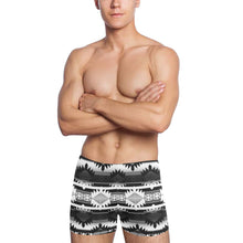 Load image into Gallery viewer, Okotoks Black and White Men&#39;s Swimming Trunks
