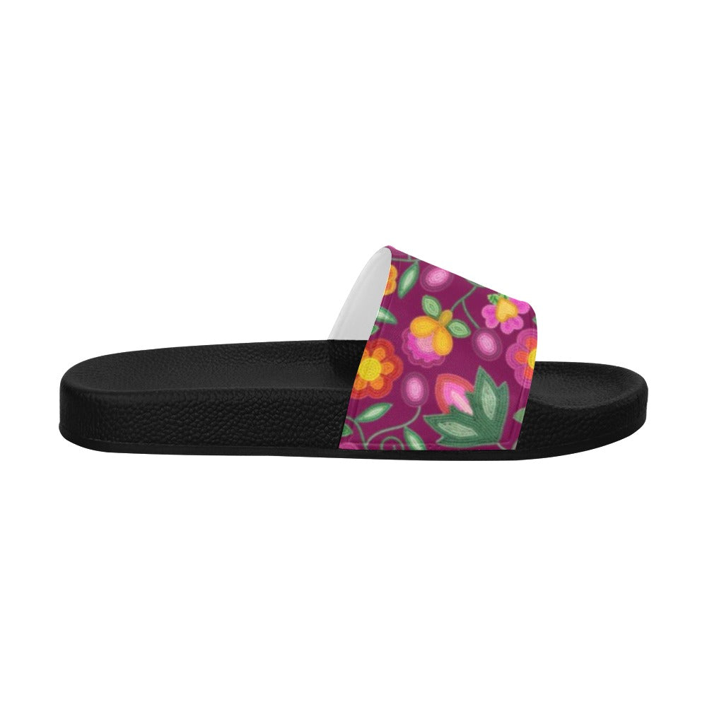 Boreal Bounty Dark Magenta Slide Sandals