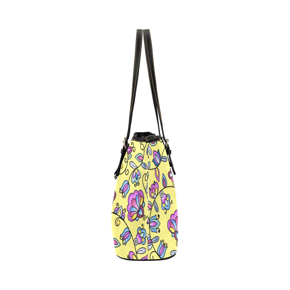 Autumn Bundle Blessing Yellow Leather Tote