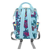 Load image into Gallery viewer, Beaded Nouveau Marine Multi-Function Diaper Backpack/Diaper Bag
