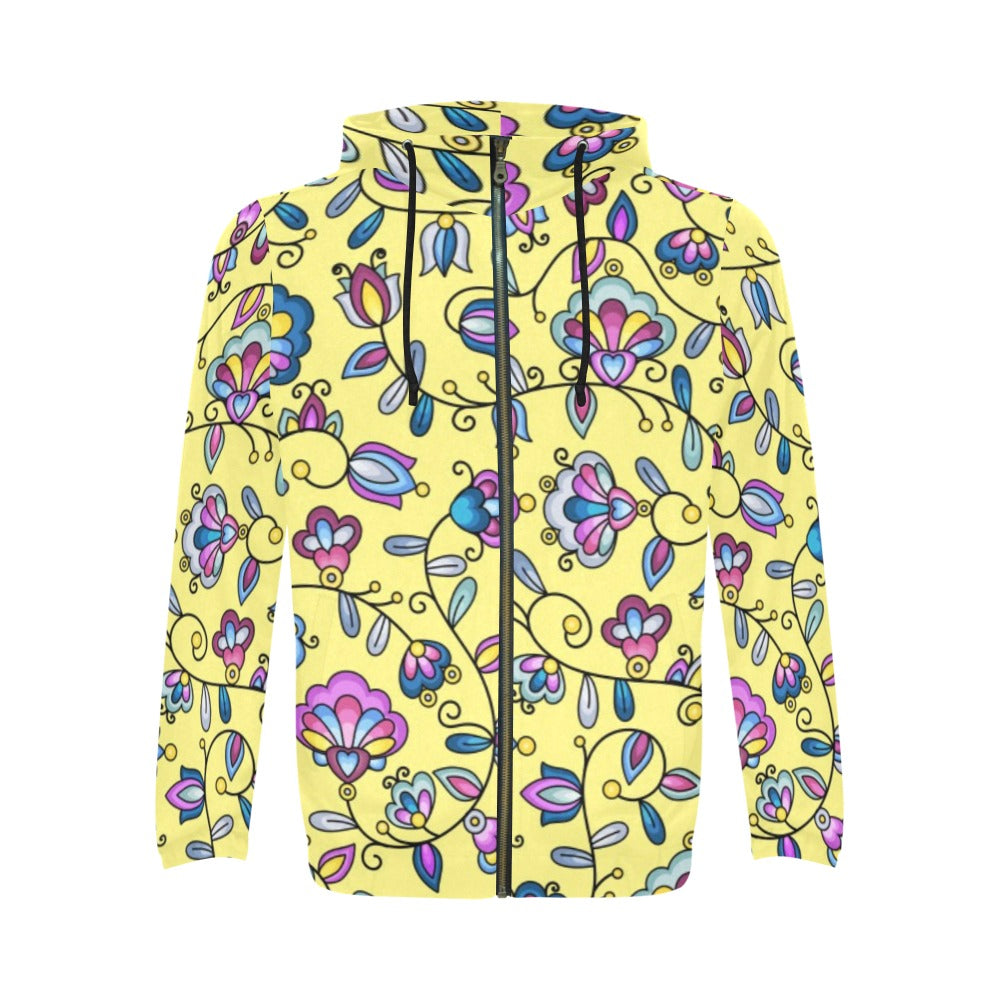 Autumn Bundle Blessing Yellow Zip Hoodie