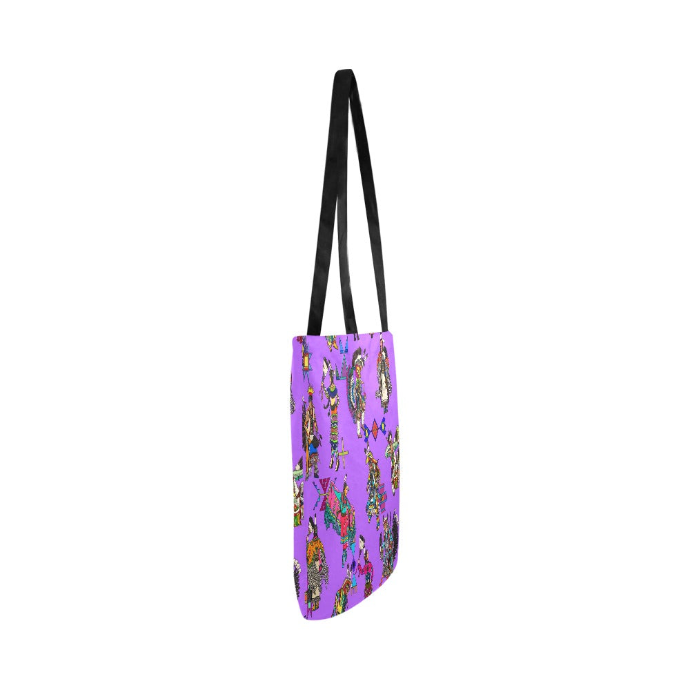 Grand Entry Dancers Purple Reusable Shopping Bag