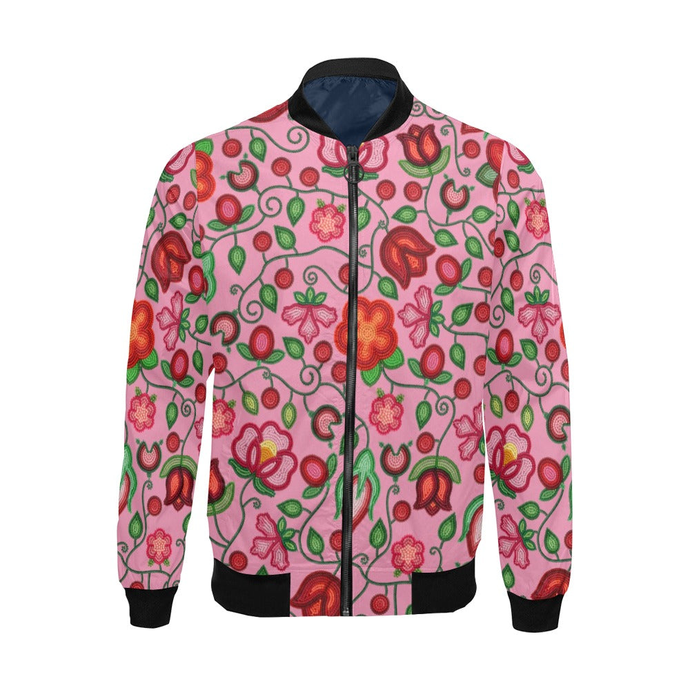 Rose Reverie Pink Bomber Jacket
