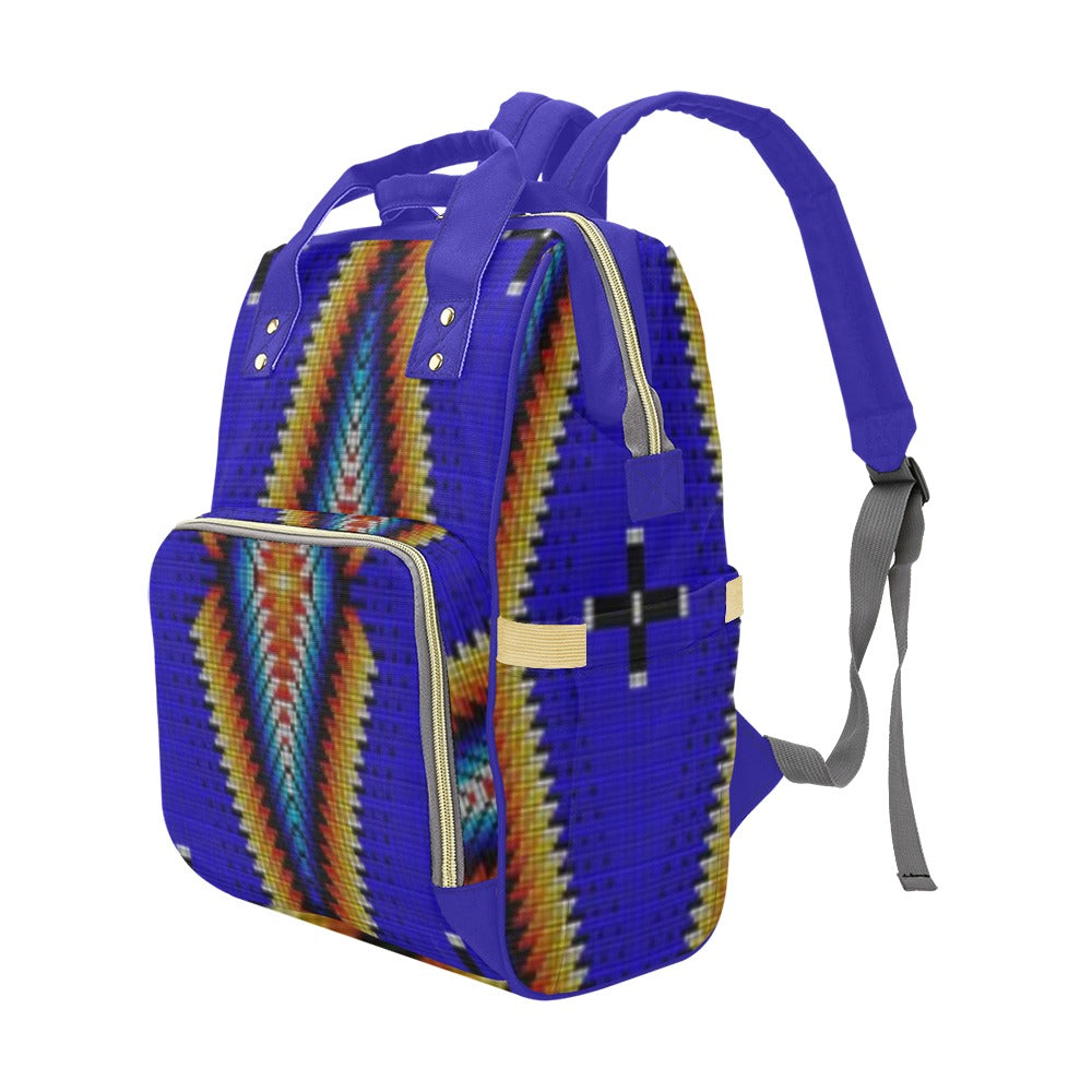 Diamond in the Bluff Blue Multi-Function Diaper Backpack/Diaper Bag