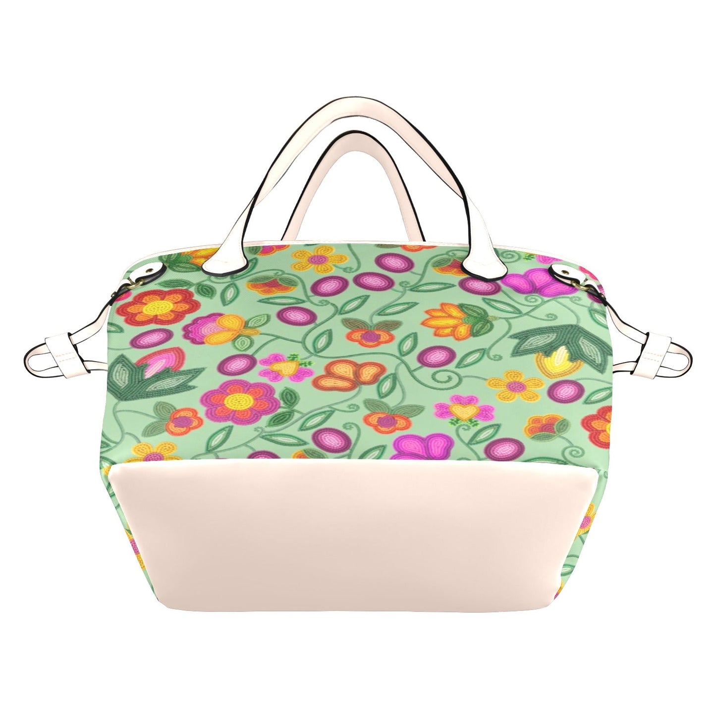 Boreal Bounty Green Clover Canvas Tote