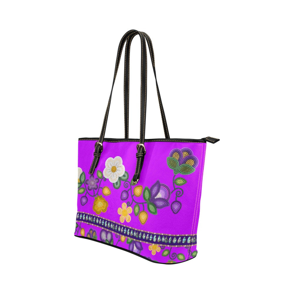 Midnight Moss Bloom Leather Tote