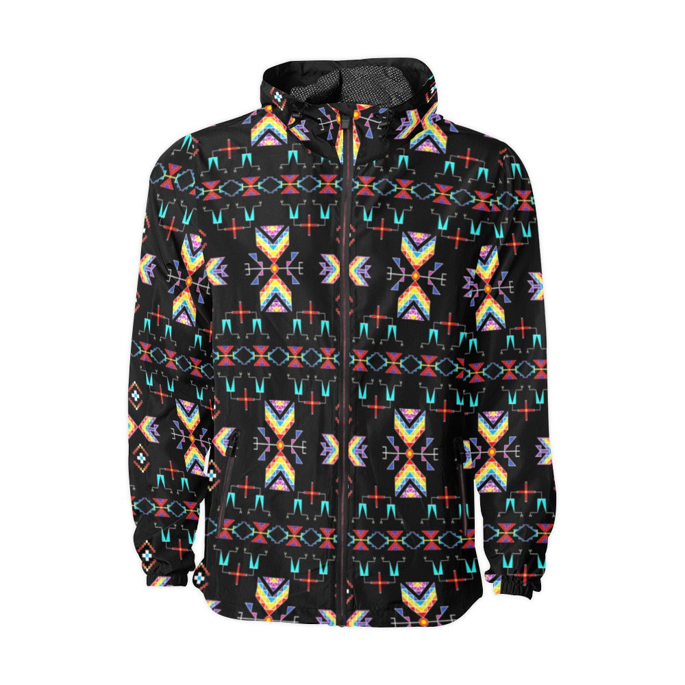 Rainy Chief Rainbow Black Men's Windbreaker