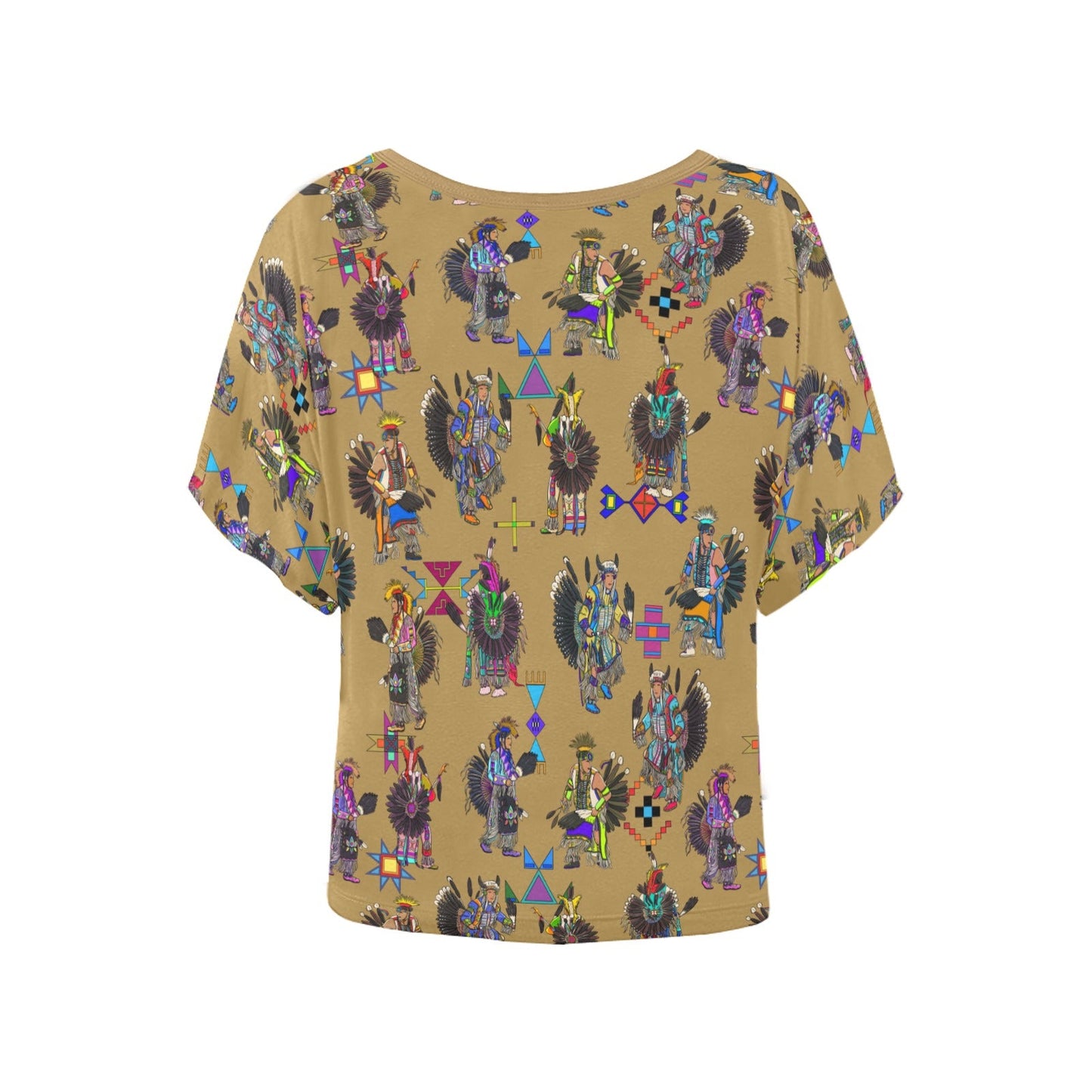Men's Tradish Dancers Earth Women's Batwing-Sleeved Blouse T shirt