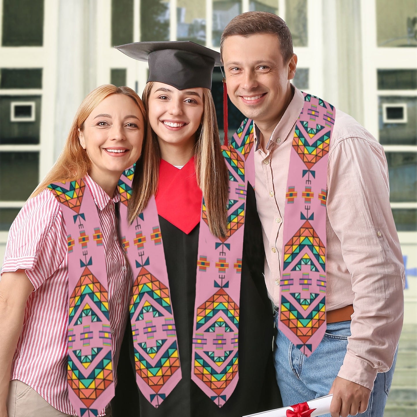 Travois Tipi Dusky Sunset Graduation Stole