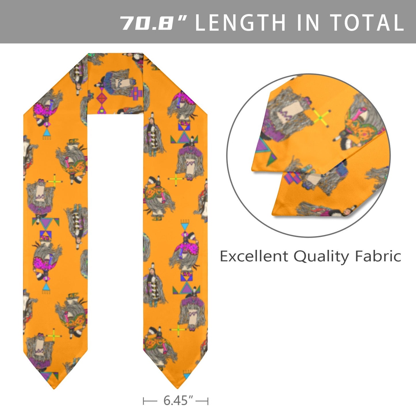 Women's Tradish Dancers Orange Graduation Stole