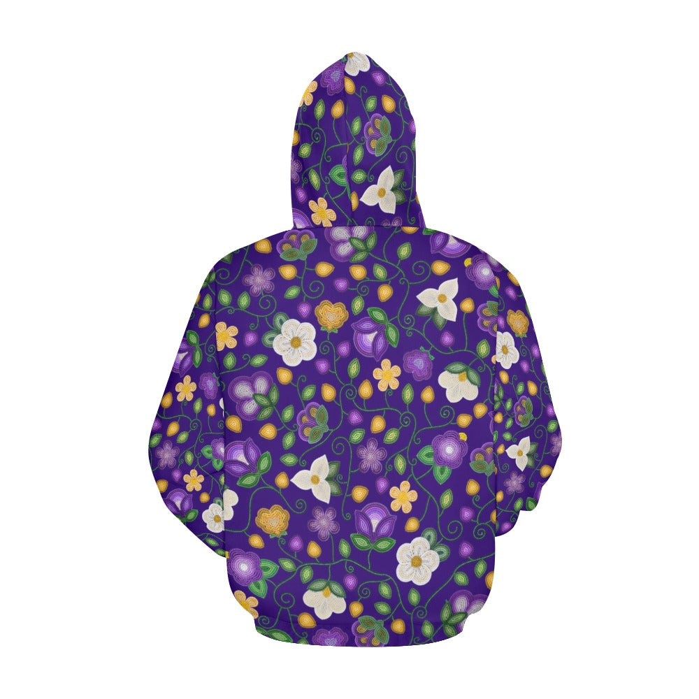 Midnight Moss Bloom Aubergine Hoodie for Women