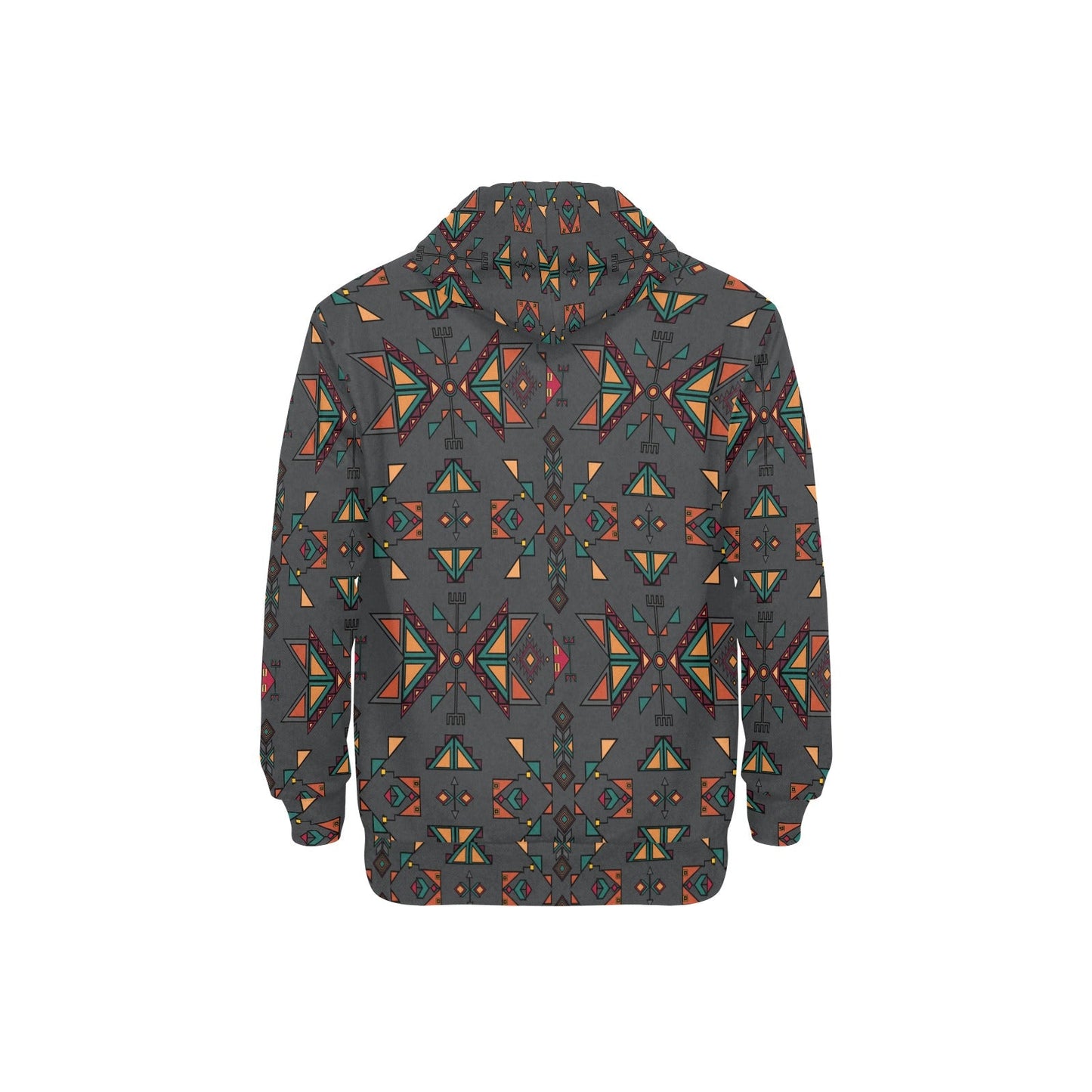 Arrow Dawn Gray Men's Long Sleeve Fleece Hoodie