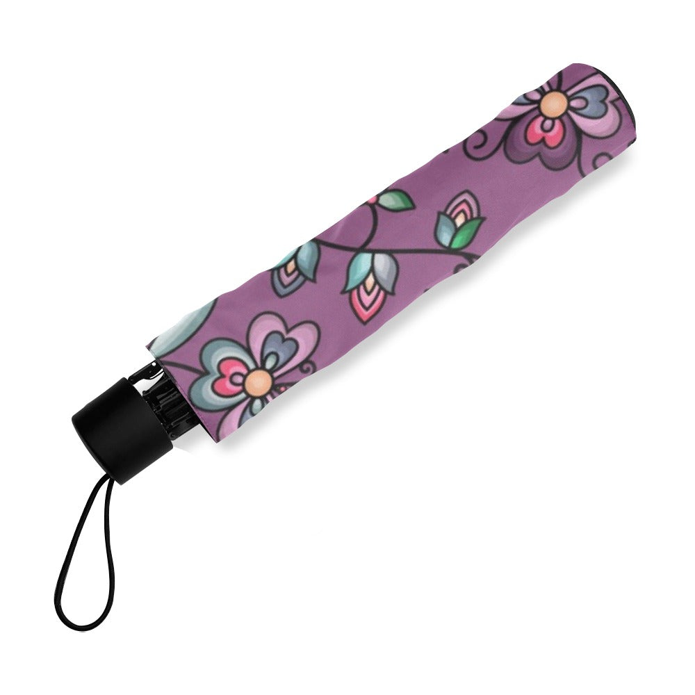 Amber Evening Garland Purple Foldable Umbrella