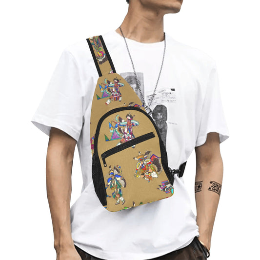 Men's Fancy Dancers Earth Chest Bag