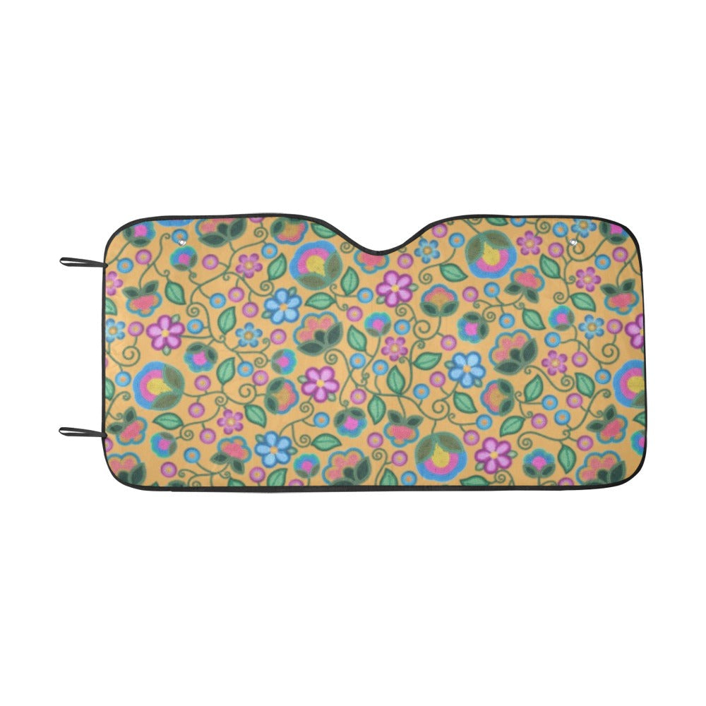 Turquoise Sunbeam Yellow Car Sun Shade 55"x30"