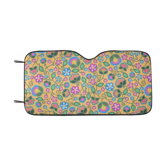 Turquoise Sunbeam Yellow Car Sun Shade 55"x30"