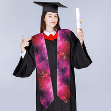 Load image into Gallery viewer, Animal Ancestors 8 Gaseous Clouds Pink and Red Graduation Stole

