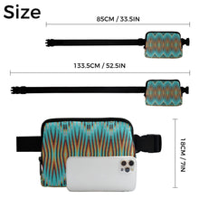 Load image into Gallery viewer, Fire Feather Turquoise Belt Bag
