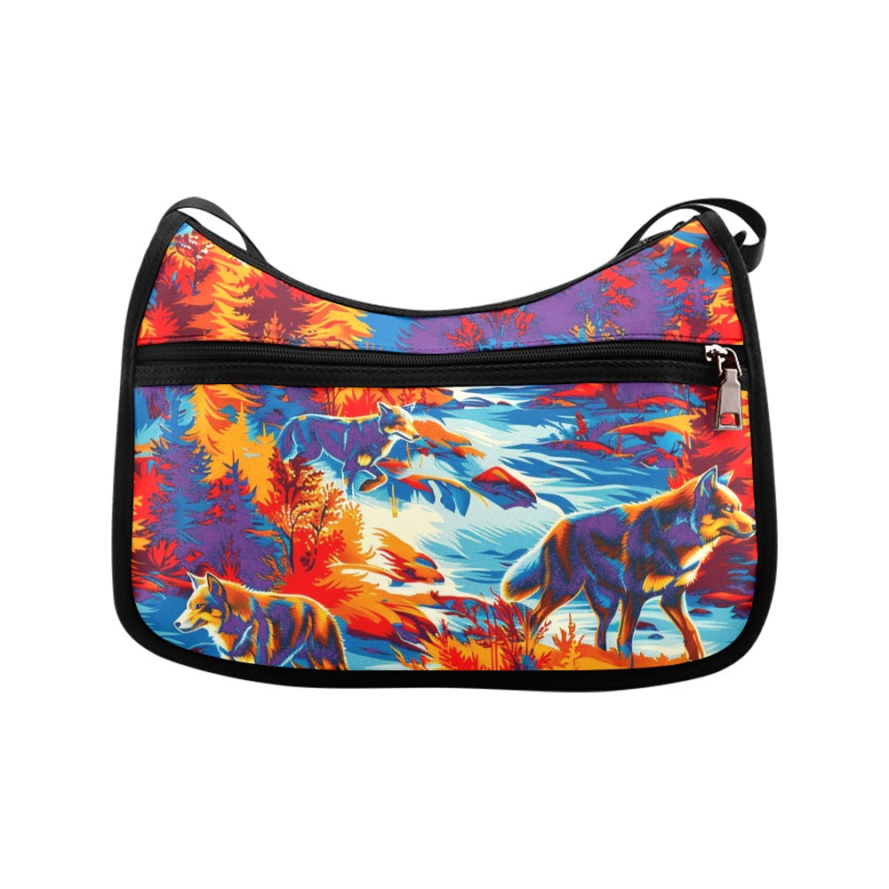 Hunting Wolves II Crossbody Bag