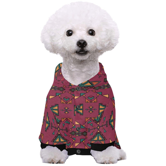 Arrow dawn Maroon Pet Dog Hoodie